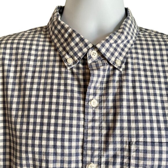 Bonobos Blueish Grey Checkered Long Sleeve Button Down Shirt Slim Fit XL - Picture 7 of 10